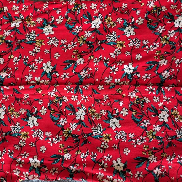 Vero Moda -XS- viscose red floral shirt summer dress - Picture 7 of 12